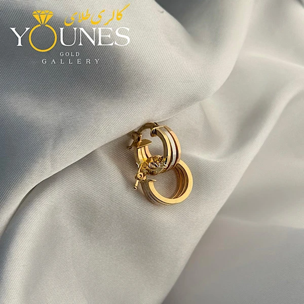 گوشواره طلا سه حلقه